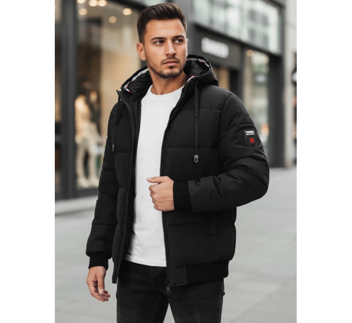 Pánská zimní bunda s kapucí černá FashionStreet TX5087z