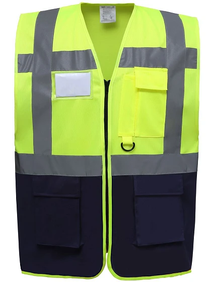 Yoko HVW 801 Hi-Vis multifunkční vesta 79.W801 hi vis yellow/navy Yoko HVW 801 Hi-Vis multifunkční vesta 79.W801 hi vis yellow/navy