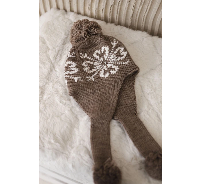 Dámské ušanky Balbina K381 cappuccino