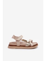 Zazoo model 21664457 Dámské Kožené Sandály Na Platformě Beige - Maciejka