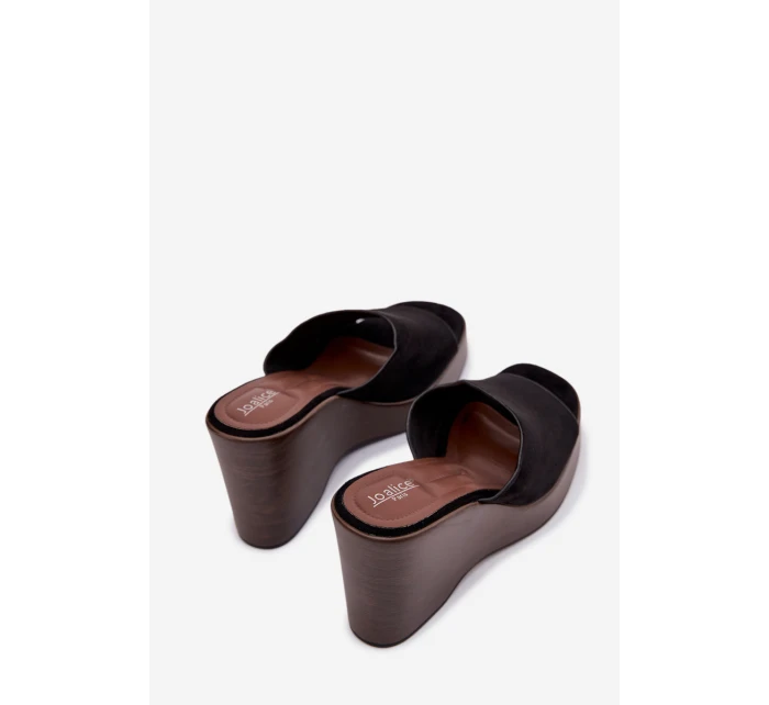 Dámské pantofle na platformě Černé model 21919251 - Boto