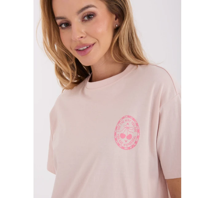 T shirt model 21795579 jasny różowy - FPrice T shirt model 21795579 jasny różowy - FPrice