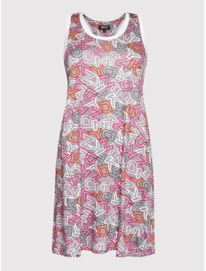 Dámská dlouhá noční košilka YI2622537 - 040 Šedá - DKNY