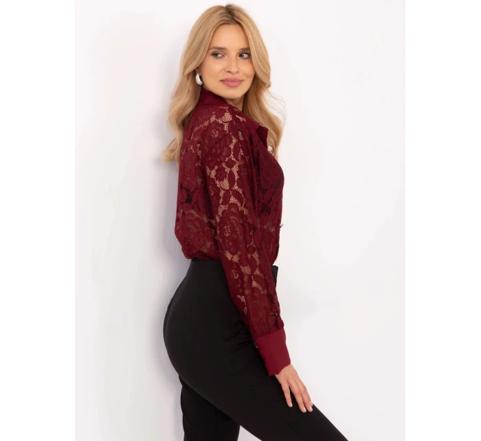 Dámská košile MI KS košile C243.18 Bordó - FPrice
