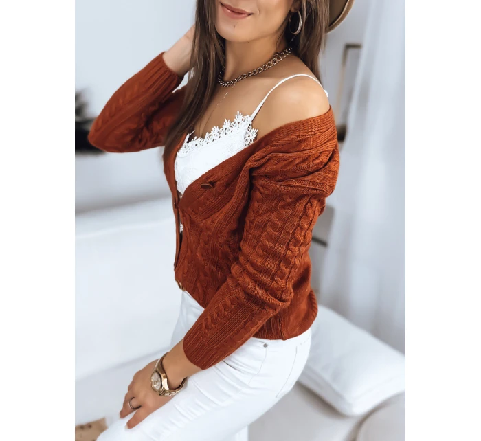 Dámský červený svetr Dstreet model 21967030 - FashionStreet