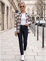 Jeansy damskie skinny z wysokim stanem granatowe model 22341064 - FashionStreet Jeansy damskie skinny z wysokim stanem granatowe model 22341064 - FashionStreet