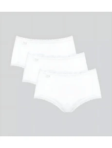 Dámské kalhotky Sloggi 24/7 Cotton Lace Midi C3P bílé