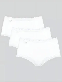 Dámské kalhotky Sloggi 24/7 Cotton Lace Midi C3P bílé