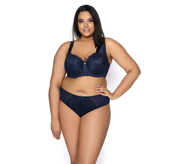 Tmavě modrá vyztužená dámská podprsenka Mat M-053/22 Carmela Big