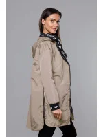 Tenká béžová dámská bunda s ozdobnou lemovkou (B8145-12) Tenká béžová dámská bunda s ozdobnou lemovkou (B8145-12)