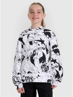 Dívčí tričko oversize s potiskem 4F 4FJRAW25TTSHF3069-90A