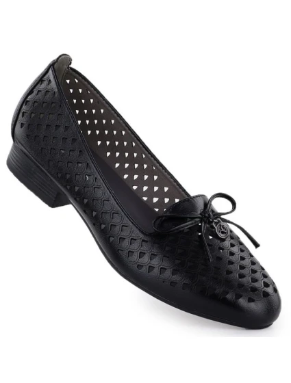 Dámské ažurové boty black model 22009343 - JEZZI Dámské ažurové boty black model 22009343 - JEZZI