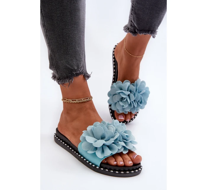 Dámské sandály s květinovými ozdobami Černé model 21653323 - Boto Dámské sandály s květinovými ozdobami Černé model 21653323 - Boto