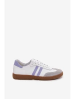 Zazoo N1068 Kožené Nízké Dámské Tenisky Bílomodré Zazoo N1068 Kožené Nízké Dámské Tenisky Bílomodré