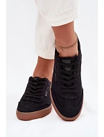 Dámské tenisky z materiálu Big Star TT274356 Černé