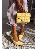 Klasické lakované lodičky z umělé kůže Žluté Odira