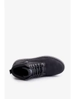 Šněrovací Pánské Kotníkové Boty Big Star Hi-Poly System Černé