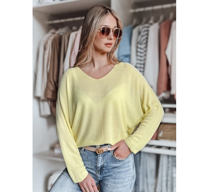 Dámský oversize svetr NORVAN lemon FashionStreet MY2456