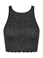 Dámský top ZERO Feel Bliss Crop Top - BLACK - černý 0004 - SLOGGI