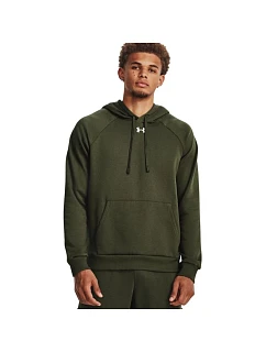 Pánská mikina Under Armour Rival Fleece Hoodie, olivová, 1379757, 390, XL