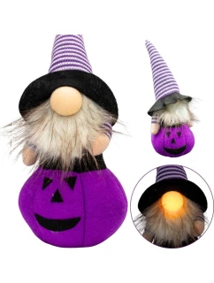 DÝNĚ DEKORATIVNÍ FIGURKA 25CM LED HALLOWEEN FIALOVÁ