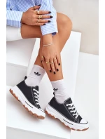 Nízké dámské tenisky na platformě černé Aradwin Nízké dámské tenisky na platformě černé Aradwin