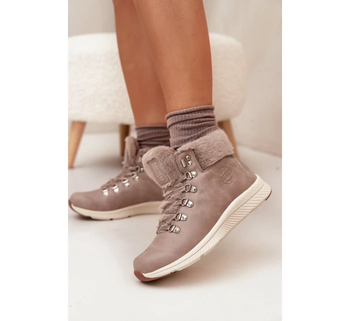 Dámské Boty S Kožešinou Big Star model 21706002 Šedé - Big Star Shoes Dámské Boty S Kožešinou Big Star model 21706002 Šedé - Big Star Shoes