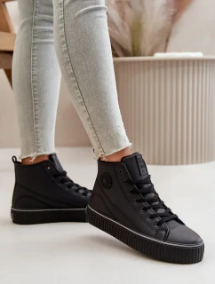 Dámské Zateplené Tenisky Z Eko Kůže Big Star Černé