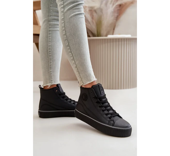 Dámské Zateplené Tenisky Z Eko Kůže Big Star Černé Dámské Zateplené Tenisky Z Eko Kůže Big Star Černé