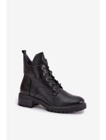 Dámské kotníkové boty Vinceza na klinek – černé