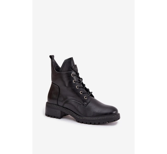 Dámské kotníkové boty Vinceza na klinek – černé