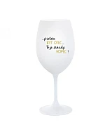 ...PROTOŽE BÝT OTEC...TO JE SRANDY KOPEC! - bílá  sklenice na víno 350 ml