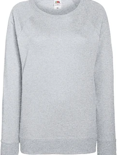 Fruit of the Loom Lady-Fit LW Raglan Sweat Dámská raglánová mikina 16.2146 heather grey
