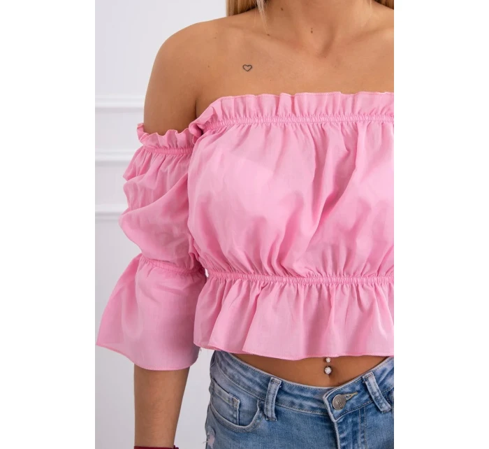 Halenka ve světle růžové barvě