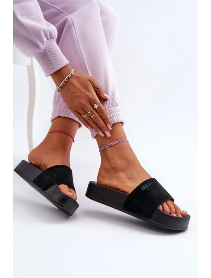 Dámské sandály na platformě z semiše Big Star model 21655540 černé - Big Star Shoes Dámské sandály na platformě z semiše Big Star model 21655540 černé - Big Star Shoes