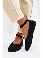 Baleríny z přírodního semiše Big Star model 22069356 Černé - Big Star Shoes