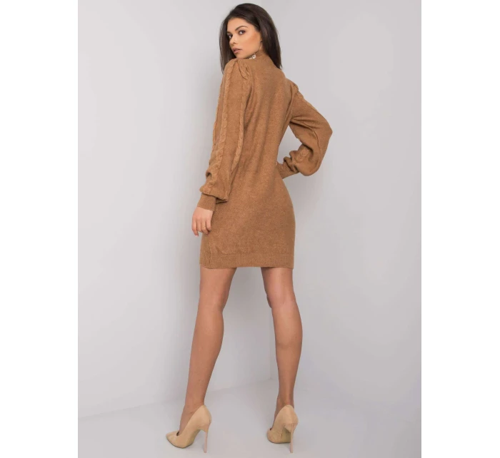 Šaty LC SK model 20595546 velbloudí - FPrice Šaty LC SK model 20595546 velbloudí - FPrice