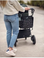 Dámská crossbody kabelka na kočárek Vuch Amma Flowers Black Dámská crossbody kabelka na kočárek Vuch Amma Flowers Black