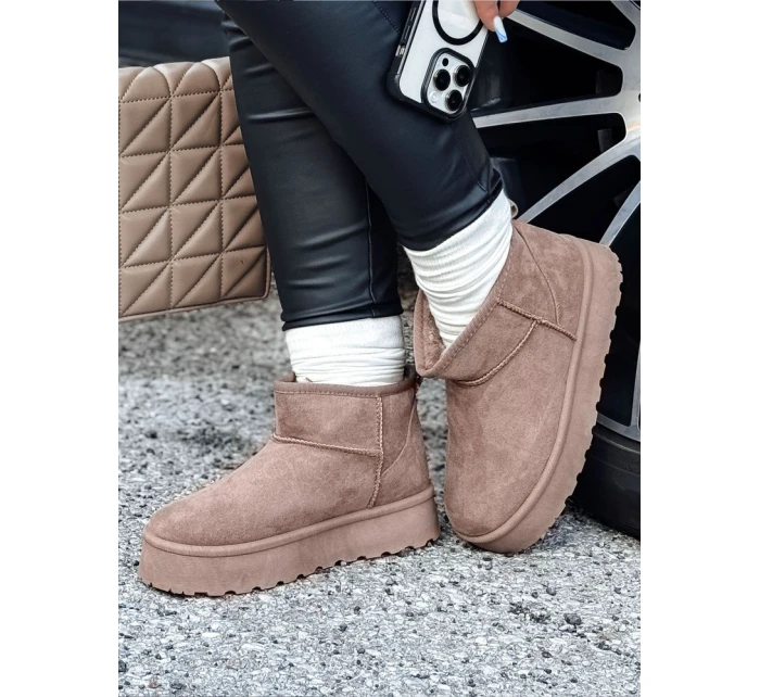 Dámské sněhule na platformě béžové BRINETTO FashionStreet ZY0568