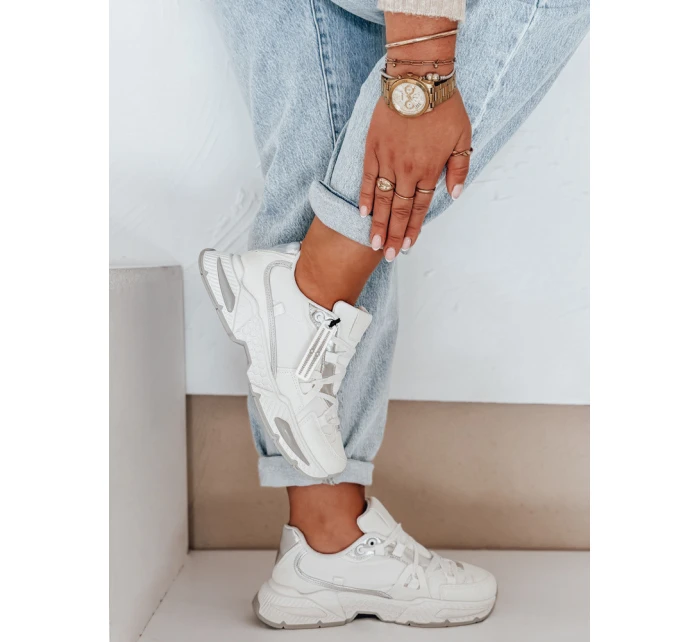 FashionStreet dámské bílé tenisky ZY1017 FashionStreet dámské bílé tenisky ZY1017