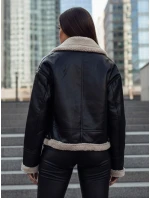 Dámská kožená bunda s ovčí kůží black Dstreet model 21995373 - FashionStreet