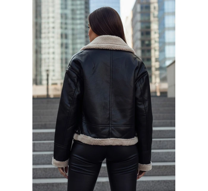 Dámská kožená bunda s ovčí kůží black Dstreet model 21995373 - FashionStreet