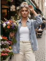 Dámská džínová košilová bunda modrá FashionStreet TY5600