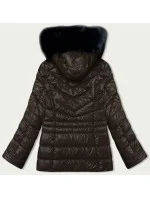 Hnědá prošívaná dámská zimní bunda model 21246609 - MELYA MELODY