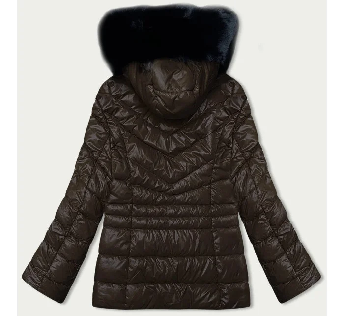 Hnědá prošívaná dámská zimní bunda model 21246609 - MELYA MELODY