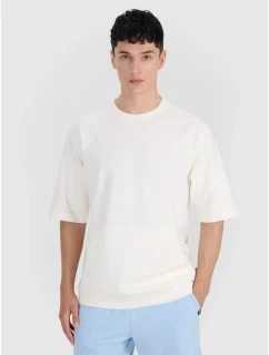 Pánská mikina bez kapuce s krátkým rukávem 4F 4FRSS25TSWSM2114-11S