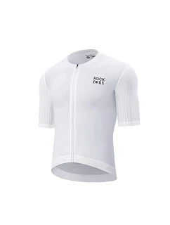 Cyklistický dres Rockbros 15200025 krátký rukáv velikost L - bílý