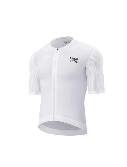 Cyklistický dres Rockbros 15200025 krátký rukáv velikost L - bílý