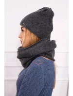 Dámská souprava s mohérem Pearl model 22103997 graphite - K-Fashion Dámská souprava s mohérem Pearl model 22103997 graphite - K-Fashion