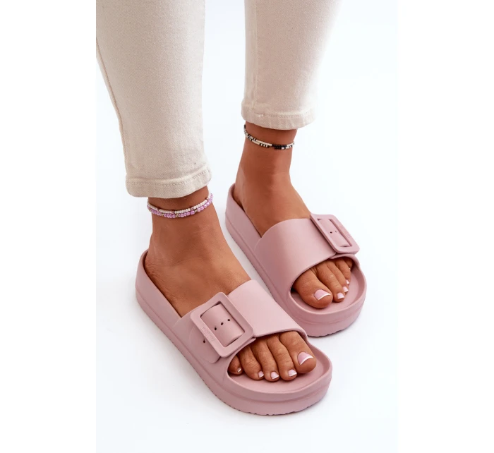 Dámské Pěnové Žabky Na Platformě S Big Star Růžové model 21654877 - Big Star Shoes